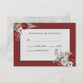 Elegante Rose Hochzeit (keine Mahlzeit) UAWG RSVP Karte (Vorne/Hinten)