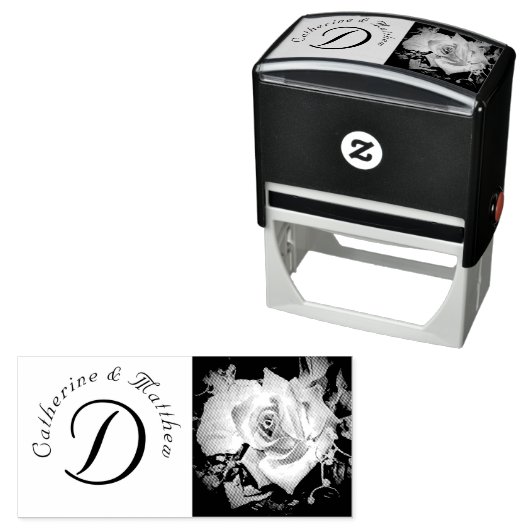 Elegante Rose Hochzeit Permastempel (Beispiel)