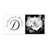 Elegante Rose Hochzeit Permastempel (Design)