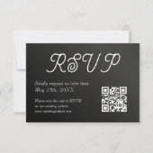Elegante Rose Hochzeit QR-Code RSVP-Karte Mitteilungskarte (Vorderseite)