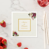 Elegante Rose Hochzeit Serviette (Beispiel)