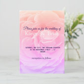 Elegante Rose Hochzeitskarte Einladung (Stehend Vorderseite)