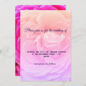 Elegante Rose Hochzeitskarte Einladung (Vorne/Hinten)