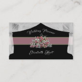 Elegante Rose Hochzeitsplaner-Visitenkarte Visitenkarte (Vorderseite)