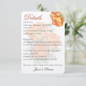 Elegante Rose Hochzeitswasser Pastel Petals Begleitkarte (Stehend Vorderseite)