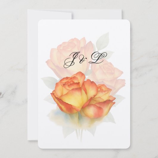 Elegante Rose Hochzeitswasser Pastel Petals Dankeskarte (Rückseite)