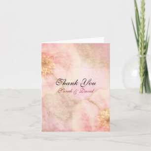 Elegante Rose Hütte Chic Floral Wedding Vielen Dan Dankeskarte
