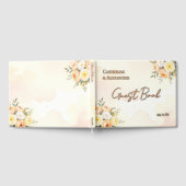 Elegante Rose im Wasser Hochzeiten Gästebuch (Voll)