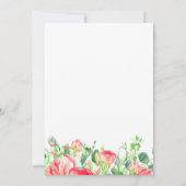 Elegante Rose in Korallengarten Ruhestand Party Einladung (Rückseite)