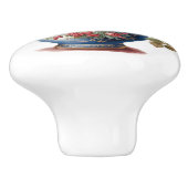 Elegante Rose in Vase Keramikknauf (Seitenansicht)