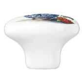 Elegante Rose in Vase Keramikknauf (Seitenansicht)