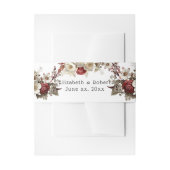 Elegante Rose in Wasserfarbe Rot und Weiß Einladungsbanderole (Vorderseite Beispiel)