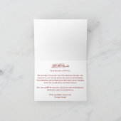 Elegante Rose Islamische Hochzeit Dankeskarte (Innenseite)