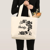 Elegante Rose Jumbo Stoffbeutel (Vorderseite (Produkt))