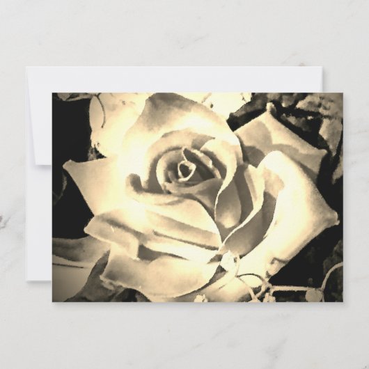 Elegante Rose Katholische Hochzeit Probe Abendesse Einladung (Rückseite)