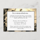 Elegante Rose Katholische Hochzeitskarte Begleitkarte (Rückseite)