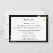 Elegante Rose Katholische Hochzeitskarte Einladung (Vorderseite)