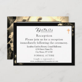 Elegante Rose Katholische Hochzeitskarte Einladung