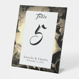 Elegante Rose Katholische Hochzeitsstimmung Tischn Sockelschild