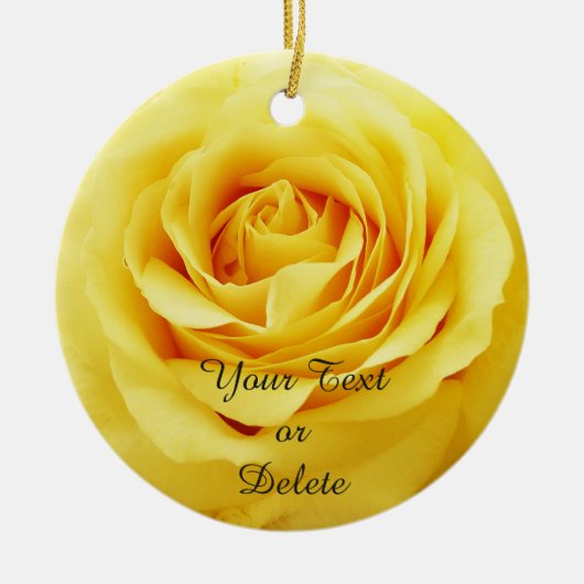 Elegante Rose Keramik Ornament (Vorne)