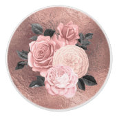 Elegante Rose Keramikknauf (Vorderseite)