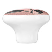 Elegante Rose Keramikknauf (Seitenansicht)