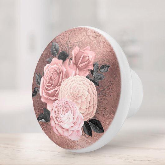 Elegante Rose Keramikknauf