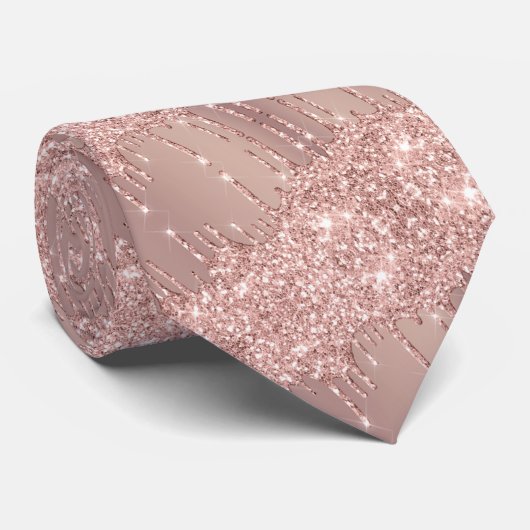 Elegante Rose Krawatte (Gerollt)