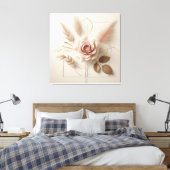 Elegante Rose Leinwanddruck (Insitu (Schlafzimmer))