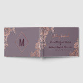 Elegante Rose Lila Mauve-Hochzeit Gästebuch (Voll)