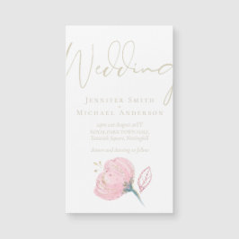 Elegante Rose Magnetkarte