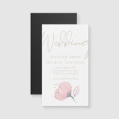 Elegante Rose Magnetkarte (Vorne/Hinten)