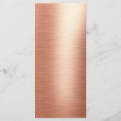 Elegante Rose Menükarte (Rückseite)