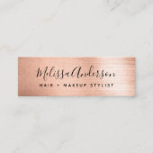 Elegante Rose Mini Visitenkarte (Vorderseite)