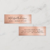 Elegante Rose Mini Visitenkarte (Vorne/Hinten)