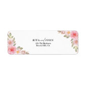 Elegante Rose Minimalistisch Farbenfrohe Rücksende (Vorne)