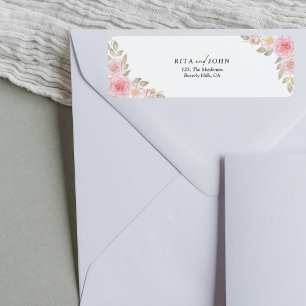 Elegante Rose Minimalistisch Farbenfrohe Rücksende