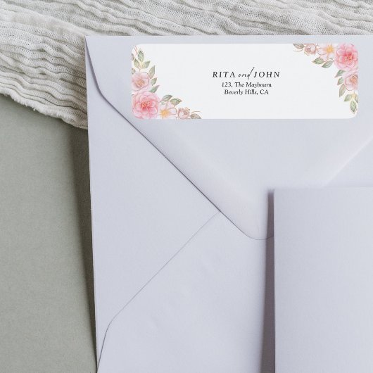 Elegante Rose Minimalistisch Farbenfrohe Rücksende