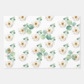 Elegante Rose mit Eukalyptus Geschenkpapier Set (Vorderseite 3)