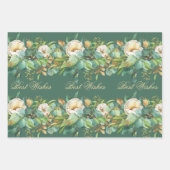 Elegante Rose mit Eukalyptus Geschenkpapier Set (Vorderseite)