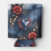 Elegante Rose mit goldenem Blattwerk Dosenkühler (Vorderseite)