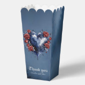 Elegante Rose mit goldenem Blattwerk Geschenkschachtel (Vorderseite)