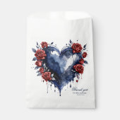 Elegante Rose mit goldenem Blattwerk Geschenktütchen (Vorderseite)