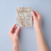 Elegante Rose mit goldfarbenem Marmor Brautdusche Flyer (Gruppe)