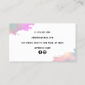 Elegante Rose mit Goldfaust und grüner Schere Visitenkarte (Rückseite)