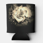 Elegante Rose Mit Monogramm Dosenkühler (Rückseite)