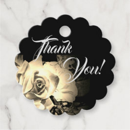 Elegante Rose Mit Monogramm Geschenkanhänger