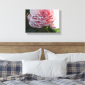 Elegante Rose mit Romantischer Verse Leinwanddruck (Insitu (Schlafzimmer))