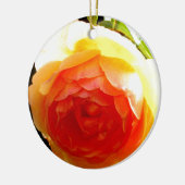 Elegante Rose mit roten Aprikosen/Marillen Keramikornament (Links)