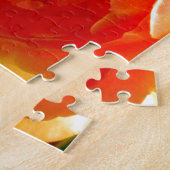 Elegante Rose mit roten Aprikosen/Marillen Puzzle (Seite)